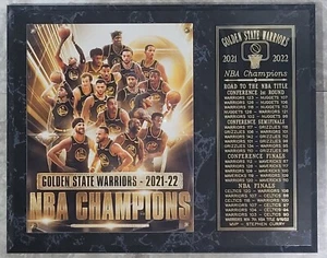 GOLDEN STATE WARRIORS 2021-2022 NBA CHAMPIONS 12 x 15 PLAQUE - Picture 1 of 10