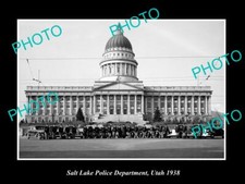 OLD 8x6 HISTORIC PHOTO OF THE SALT LAKE CITY POLICE DEPARTMENT c1938 UTAH