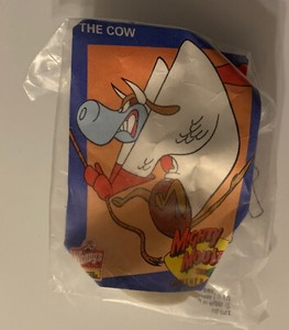 Vtg Wendy's Kids Meal Toy 1989 The Cow Figure Mighty Mouse The New Adventure New
