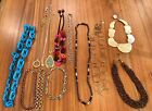 Lucky 13 Lot Of Fashion Necklaces Carolee Hematite Graziano Shell Glass Beaded