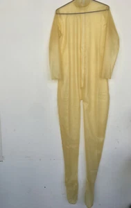 100% Latex Rubber Gummi Bodysuit Kostüm Transparent Suit Party Catsuit Men 2XL - Bild 1 von 4