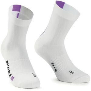 Assos Dyora RS Summer Cycing Socks - White - Size 7.5-9 - Mid Cut -New+tags