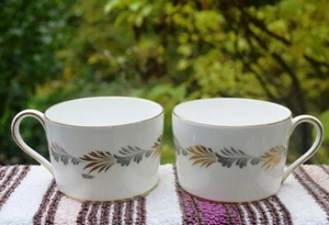 PAIR OF COALPORT BONE CHINA SONNET COFFEE CUPS - Picture 1 of 4