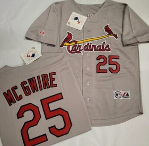 10110 Majestic St Louis Cardinals MARK MCGWIRE Baseball Jersey GRAY New - Picture 1 of 1
