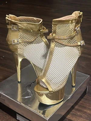 Zapatos Ellie Para Mujer 709-SWANK-GLD-6 Bota de Moda, Dorado, TALLA 8 Foto 1 de 2