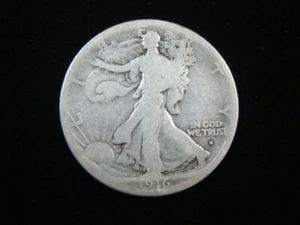 1916-S Walking Liberty Silver Half Dollar Good+ 60923 - Picture 1 of 2