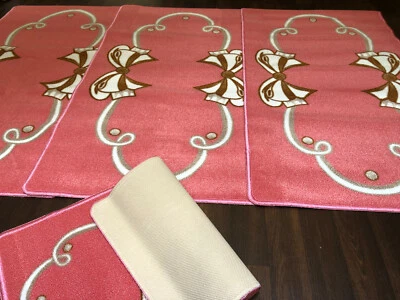 RUGWORLD XX ROMANÍ GITANO LAVABLE LAZOS GITANOS ALFOMBRAS-ALFOMBRAS ROSA ANTIDESLIZANTE TAPETES TOURER TALLA X