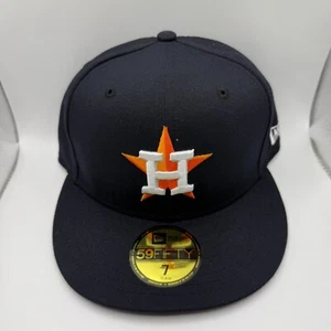 New Era 59Fifty Houston Astros Authentic Collection Hat Size 7 Navy Blue - Picture 1 of 5