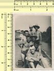 109 Shirtless Men on Boat with Funny Hats Guys Beach Blurry Gay Int old photo