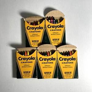 LOT OF 5 - Vintage Crayola Crayons 8 Pack 1988 - Original - Picture 1 of 8