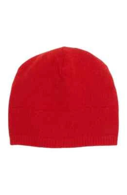 Nuevo gorro Portolano 100 % cachemir para mujer ~ talla única, rojo fuego Foto 1 de 4