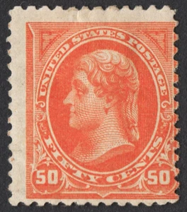 US Sc# 260 *MINT OG H { 50c ORANGE JEFFERSON } UN-WMRK FROM 1894 CV$ 475.00 - Picture 1 of 4