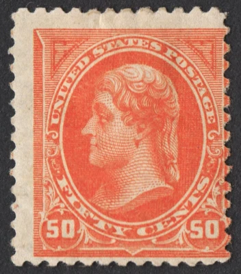 US Sc# 260 *MINT OG H { 50c ORANGE JEFFERSON } UN-WMRK FROM 1894 CV$ 475.00 - Image 1 of 4