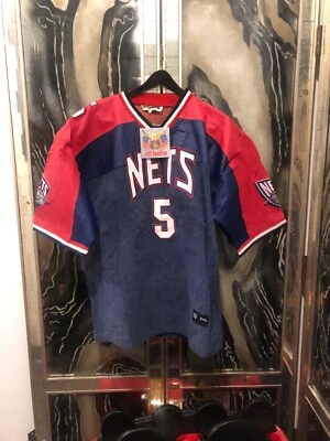 NBA JASON KIDD NEW JERSEY NETS SUEDE HAMILTON JERSEY  - New Vintage Stock - 4XL - Image 1 of 4