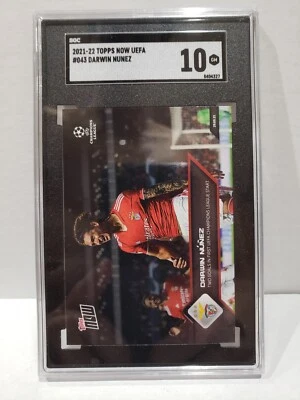 Darwin Nunez SGC 10 GEM 2021 Topps Now UEFA Champions #43 Benfica Liverpool - Image 1 of 3