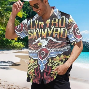 Hawaiian Button Shirt Rock Music. Lynyrd Skynyrd - Picture 1 of 5