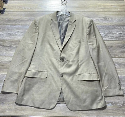 Van Heusen Blazer Jacket Size 46 R Light Brown Sports Coat Jacket Pockets - Image 1 of 4