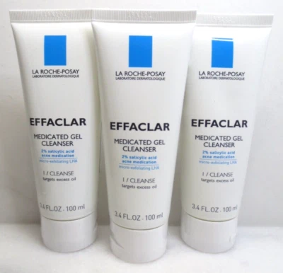 LA ROCHE-POSAY EFFACLAR MEDICATED GEL CLEANSER 3.4 OZ LOT OF 3 - Image 1 of 4
