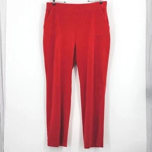 Juicy Couture Pants Womens Size Extra Large XL Red Velour Velvet Wide Leg Y2K - Picture 1 of 9