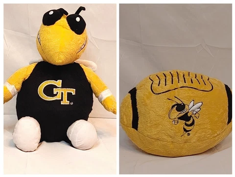 Georgia Tech Yellowjackets NCAA Reverse A Pals Plush Mascot/Football Cover