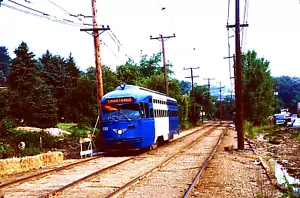 DIAPOSITIVA ORIGINAL KODACHROME PITTSBURGH PCC #1733 EN CONNOR ROAD 16 DE JULIO DE 1982 - Imagen 1 de 1