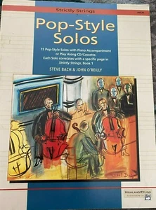 Pop-Style Solos Violin and Strings Book With Piano Accompaniment - Picture 1 of 4