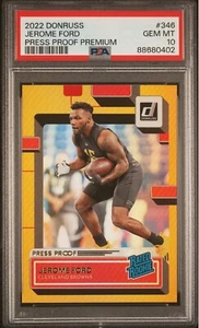 2022 Panini Donruss JEROME FORD Gold Press Proof Rated Rookie RC Browns PSA 10 - Picture 1 of 4