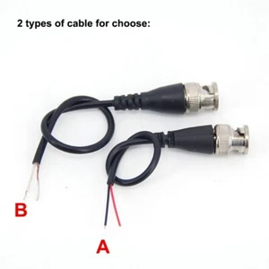 BNC Male Q9 shielded video camera Pigtail Cable BNC cord  Connector for CCTV - Picture 1 of 7