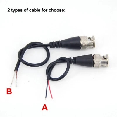 BNC Male Q9 shielded video camera Pigtail Cable BNC cord  Connector for CCTV - Image 1 of 4