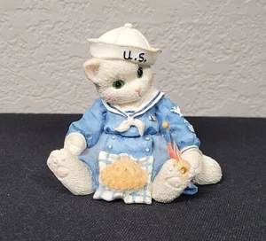 Enesco Calico Kittens Figurine Tried & True For The Red White & Blue #903086 - Picture 1 of 6
