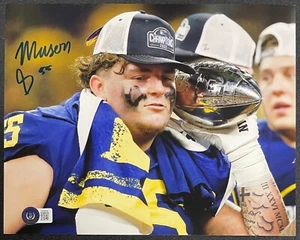 MASON GRAHAM SIGNED MICHIGAN WOLVERINES 8X10 BECKETT WITNESS COA BIG 10 CHAMPS - Picture 1 of 1