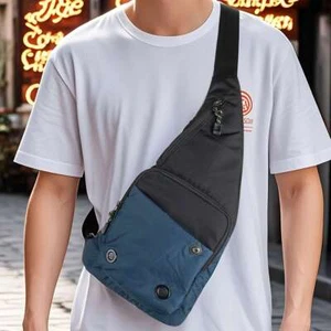 Mens Sling Bag Cross Body Handbag Chest Bag Shoulder Pack Sports Travel Backpack - Picture 1 of 16