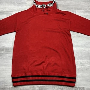 Karl Lagerfeld Paris Wasserfallausschnitt Pullover Admiral Rot Damen Gr. XS Neu Neu mit Etikett - Bild 1 von 12