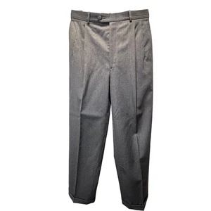 Nordstrom JB Britches Wool Trousers Pleated Dress Pants Gray Men's 34X32 - Picture 1 of 8