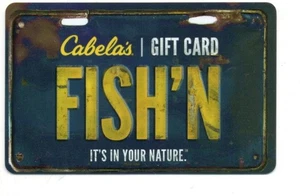 Cabela's It's In Your Nature Fish'n License Plate Gift Card No$Value Collectible - Picture 1 of 1