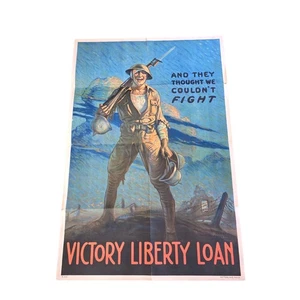Original WWI Poster And They Thought We Couldn’t Fight Victory Liberty Loan - Picture 1 of 24