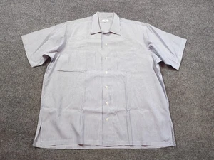 Maus & Hoffmann Hemd Herren XL Blau Gestreift Vintage Baumwolle Kurzarm - Bild 1 von 9