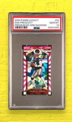 Dak Prescott 2020 Legacy Premium  Mini Diamond 8/10 Dallas Cowboys PSA 10, POP 1 - Image 1 of 4