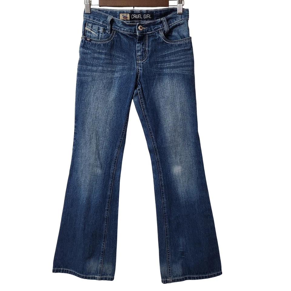 Cruel Girl 女孩 12R 码短靴牛仔裤中号水洗 — 第 1/4 张图片