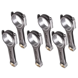 4340 Steel Con Rods for Audi A6 A8 3.0L TFSI V6 Engine H-Beam Racing 600HP - Picture 1 of 11