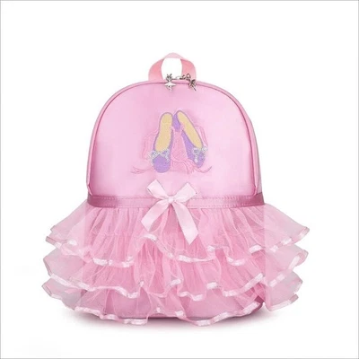 Chic Magenta Ballet Dance Backpack – Lightweight Nylon School Bag with Embroider - Image 1 of 4