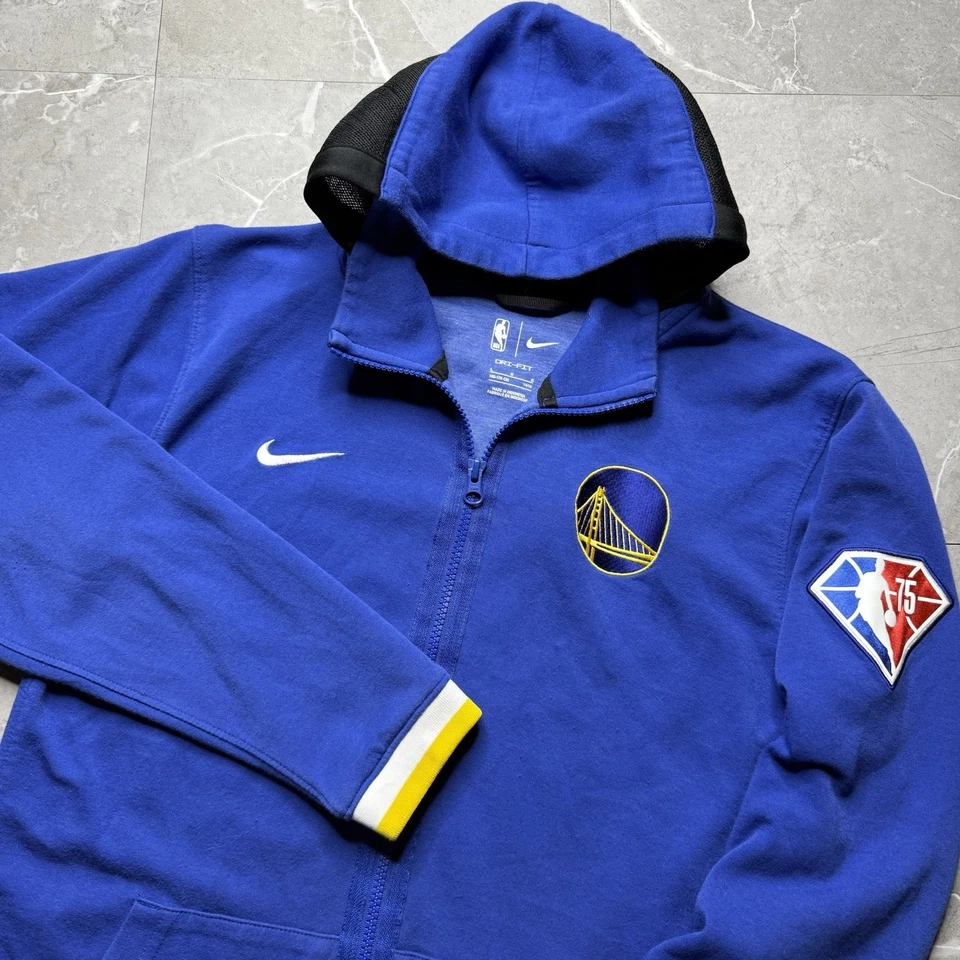 Nike Golden State Warriors NBA Hoodie Zip-Up Jacket Youth Large Sz 14-16 Warm Up - Image 1 of 4