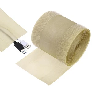 Carpet Cord Cover, 10ft Floor Cover Cord Strip Wire Protector, Khaki - Afbeelding 1 van 5