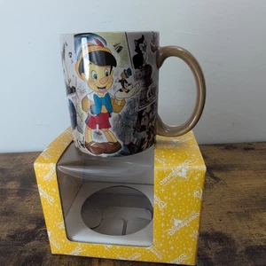 Rare Vintage Disney Store Hong Kong Pinocchio Movie Collectible Mug Brown - Picture 1 of 8