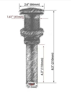 Antik Messing Bad Waschbecken Gefäß Waschbecken Pop Up Ablauf ohne Überlauf dsd004 ↑ - Bild 1 von 8