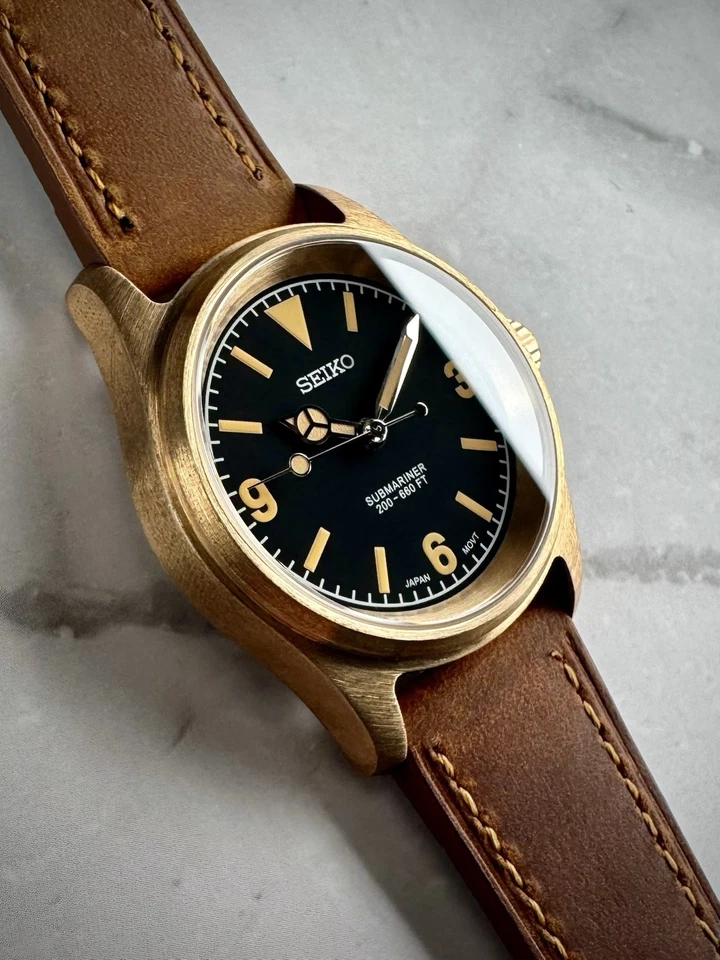 Bronze Seiko Explorer - Automatic Watch - vintage brass patina 36mm Foto 1 de 1