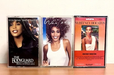 3 Whitney Houston Cassettes - Self-Titled Debut + Whitney + Bodyguard Soundtrack - Image 1 of 3