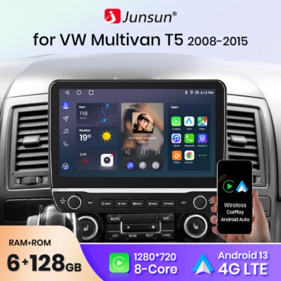 Android13 Autoradio Für VW Multivan T5 08-2015 GPS Nav WIFI DAB+ Carplay 6+128GB - Bild 1 von 4