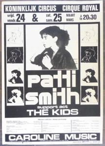 Vintage Patti Smith Original March 24, 25, 1978 Brussels Belgium Poster Punk - Picture 1 of 4