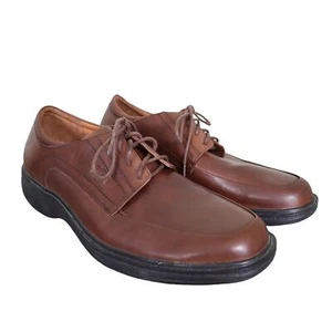 Dr. Comfort Classic Dress Shoe Mens Size 10.5 Chestnut Brown Leather Lace Up - Picture 1 of 10
